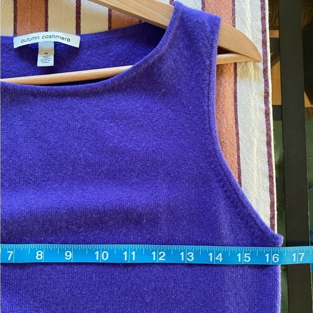 Autumn Cashmere Purple Flounced Ruffle Hem Sleeveless Cashmere Dress Medium - Picture 10 of 13